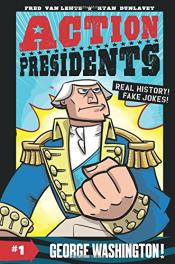 Action Presidents: George Washington cover cartoon illustration of George Washington