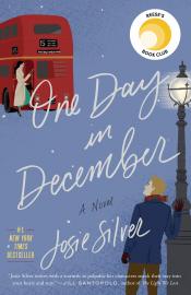 One Day in December - Silver blue background with silhouette renditions of characters on cover