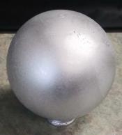 Metallic silver spray painted plastic ornament