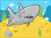 cartoon shark cartoon image of shark smiling