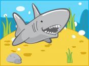 cartoon image of shark smiling