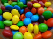 Skittles and M&amp;M's mixed together