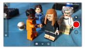 LEGO characters being arranged for stop motion film