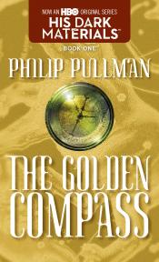 The Golden Compass - Pullman gold foiled background with title text in white