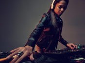 Woman DJing